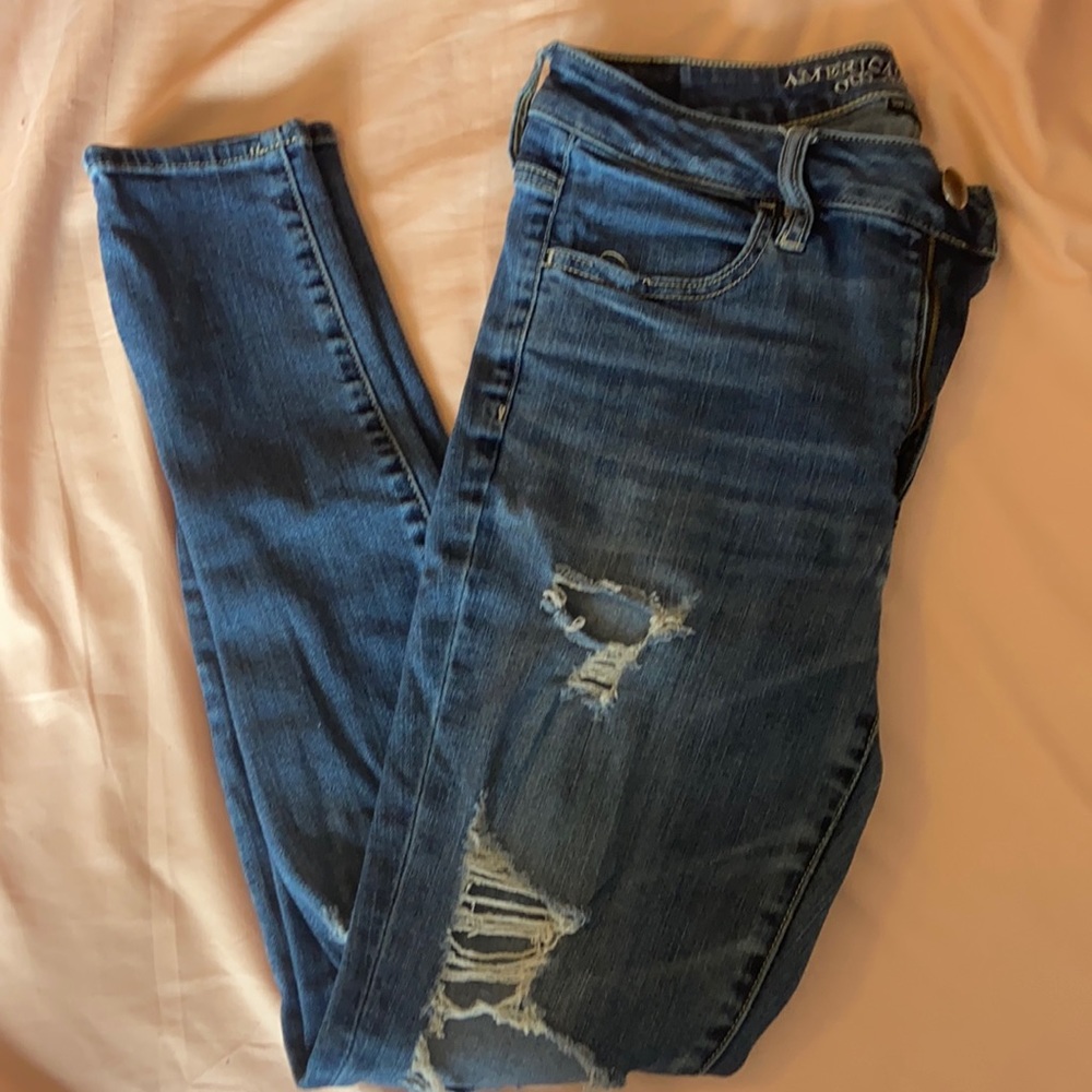 AE high rise jeggings size 8